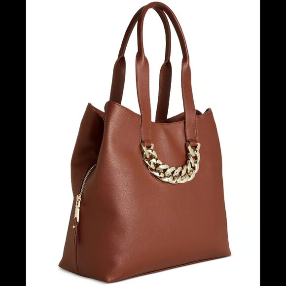 Chain Medium Tote Woman Lady Shoulder Bag, Created for Macy's, MSRP $99 - Picture 1 of 7